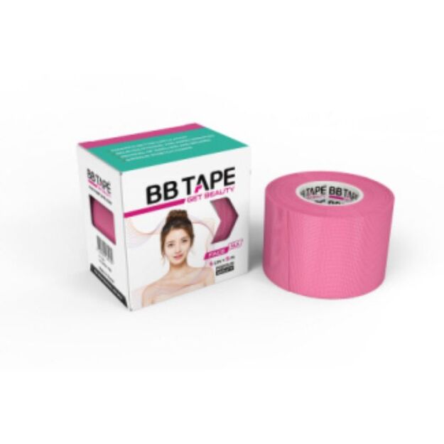 BBTAPE Face Silk Tape Pink Šilkinis kineziologinis teipas