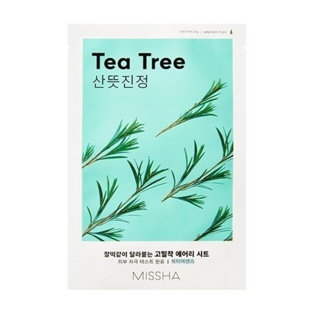 Lakštinė veido kaukė su arbatmedžio ekstraktu MISSHA Airy Fit Sheet Mask (Tea Tree), 19g